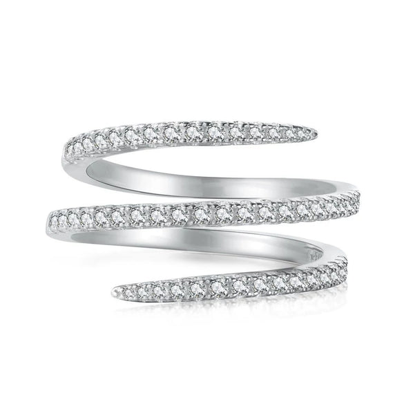 Wholesale Women's S925 Sterling Silver Geometric Light Luxury Ring With Highend Zircon And Electroplating