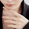 Wholesale Women's S925 Sterling Silver Geometric Light Luxury Zircon Inlaid Cross Overlapping Ring With Electroplating