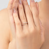 Wholesale Women's S925 Sterling Silver Geometric Lines Microinlaid Diamond Ring
