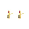Wholesale Women's S925 Sterling Silver Geometric Lips Micropaved Zircon Earrings Light Luxury Style