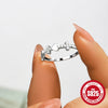 Wholesale Women's S925 Sterling Silver Geometric Love Ring With Cross Zircon And Gem Inlaid