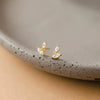 Wholesale Women's S925 Sterling Silver Geometric Marquise Zircon Earrings Electroplated