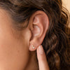 Wholesale Women's S925 Sterling Silver Geometric Marquise Zircon Earrings Electroplated