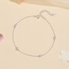 Wholesale Women's S925 Sterling Silver Geometric Micro Inlaid Zircon Anklet Simple Sexy Light Luxury Niche