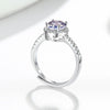Wholesale Women's S925 Sterling Silver Geometric Microinlaid Finger Ring With Electroplating