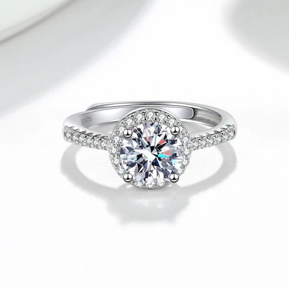 Wholesale Women's S925 Sterling Silver Geometric Microinlaid Finger Ring With Electroplating