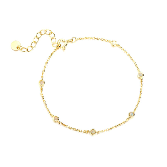 Wholesale Women's S925 Sterling Silver Geometric Microinlaid Zirconia Minimalist Bracelet