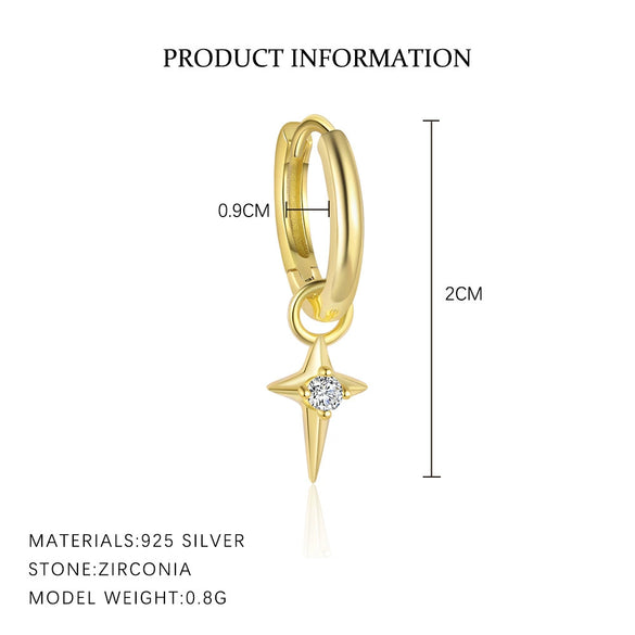 Wholesale Women's S925 Sterling Silver Geometric Micropaved Minimalist Light Luxury Earrings