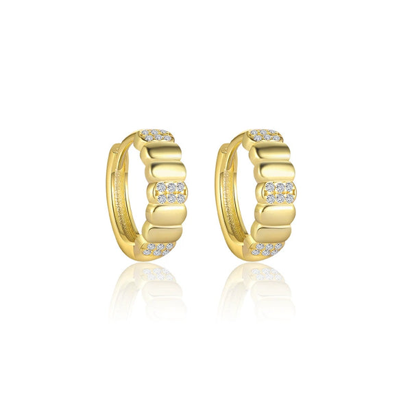 Wholesale Women's S925 Sterling Silver Geometric Micropaved Minimalist Light Luxury Earrings