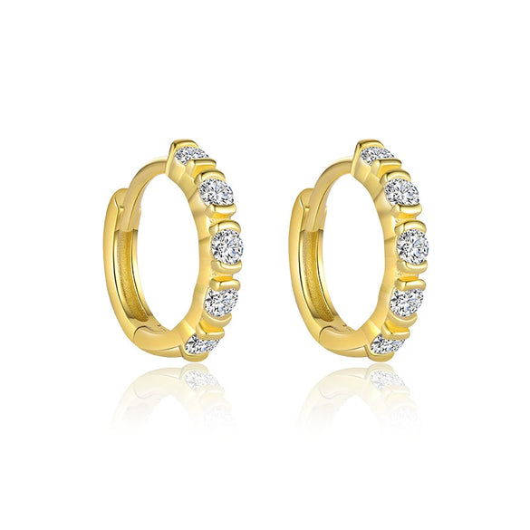 Wholesale Women's S925 Sterling Silver Geometric Micropaved Minimalist Light Luxury Earrings