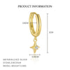 Wholesale Women's S925 Sterling Silver Geometric Micropaved Minimalist Light Luxury Earrings