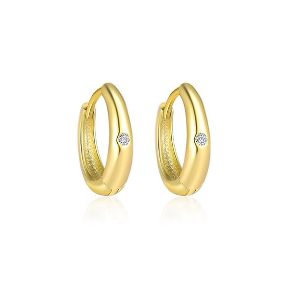 Wholesale Women's S925 Sterling Silver Geometric Micropaved Minimalist Light Luxury Earrings