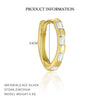 Wholesale Women's S925 Sterling Silver Geometric Micropaved Minimalist Light Luxury Earrings