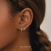 Wholesale Women's S925 Sterling Silver Geometric Micropaved Minimalist Light Luxury Earrings
