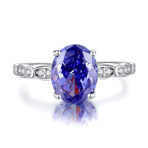 Wholesale Women's S925 Sterling Silver Geometric Minimalist Ring With Diamond And 8A Zircon