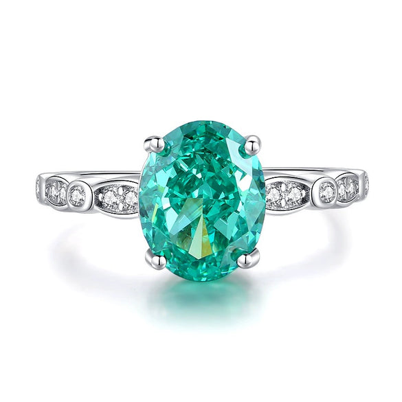 Wholesale Women's S925 Sterling Silver Geometric Minimalist Ring With Diamond And 8A Zircon