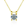 Wholesale Women's S925 Sterling Silver Geometric Moissanite Set Diamond Pendant Necklace With Cross Chain