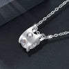 Wholesale Women's S925 Sterling Silver Geometric Moissanite Set Diamond Pendant Necklace With Cross Chain