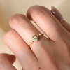 Wholesale Women's S925 Sterling Silver Geometric Natural Topaz Ring Set With Gems