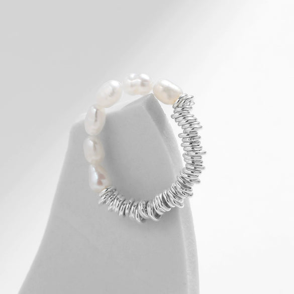 Wholesale Women's S925 Sterling Silver Geometric Niche Style Adjustable Ring