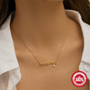 Wholesale Women's S925 Sterling Silver Geometric O Chain Collarbone Necklace With Electroplating Treatment And Diamond For Mother's Day