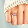 Wholesale Women's S925 Sterling Silver Geometric Open Cross Ring With Electroplating