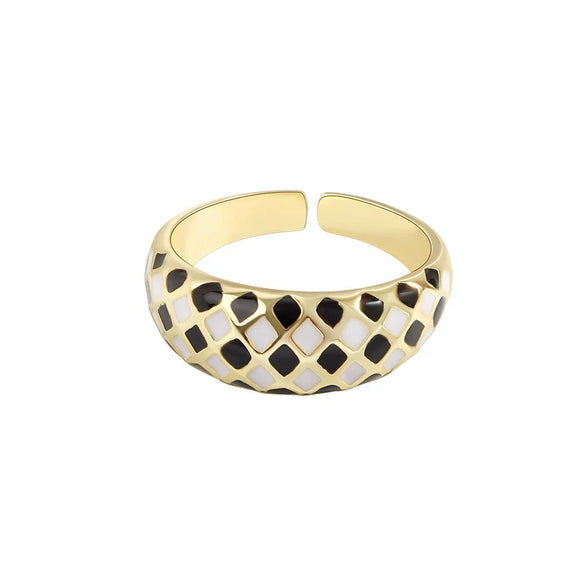 Wholesale Women's S925 Sterling Silver Geometric Open Ring With Electroplating