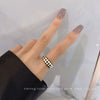 Wholesale Women's S925 Sterling Silver Geometric Open Ring With Electroplating