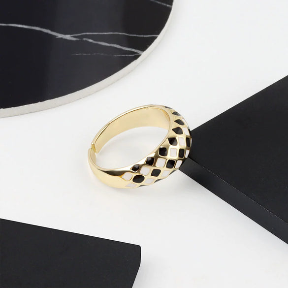 Wholesale Women's S925 Sterling Silver Geometric Open Ring With Electroplating