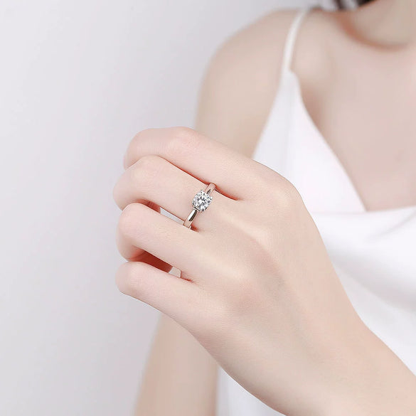 Wholesale Women's S925 Sterling Silver Geometric Opening Fashion Ring With Electroplating