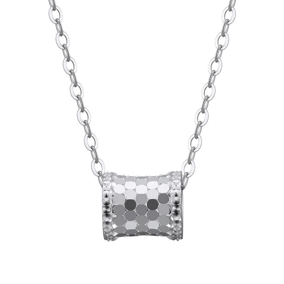 Wholesale Women's S925 Sterling Silver Geometric Original Design Electroplated Honeycomb Small Waist Clavicle Link Necklace With O Word Chain