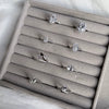 Wholesale Women's S925 Sterling Silver Geometric Oval Ring With Electroplating