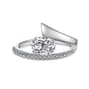 Wholesale Women's S925 Sterling Silver Geometric Oval Ring With Electroplating