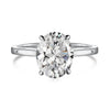 Wholesale Women's S925 Sterling Silver Geometric Oval Ring With Electroplating