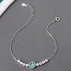 Wholesale Women's S925 Sterling Silver Geometric Pattern Electroplated Bracelet With Austrian Crystal