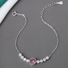 Wholesale Women's S925 Sterling Silver Geometric Pattern Electroplated Bracelet With Austrian Crystal