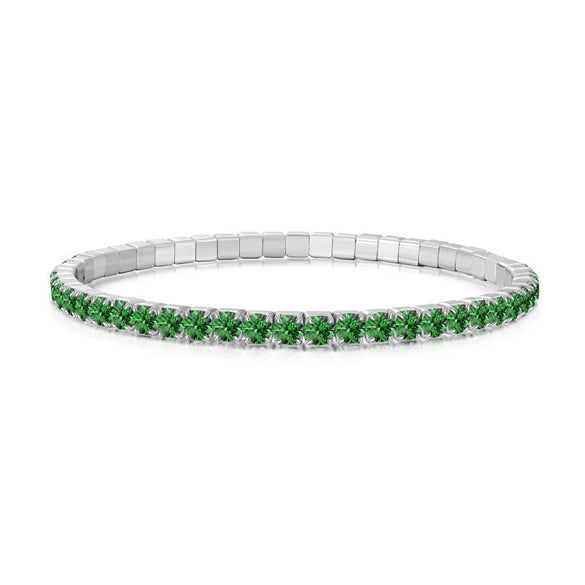 Wholesale Women's S925 Sterling Silver Geometric Pattern Electroplated Rope Design Dopamine Rainbow Bracelet