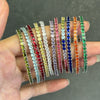 Wholesale Women's S925 Sterling Silver Geometric Pattern Electroplated Rope Design Dopamine Rainbow Bracelet