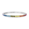 Wholesale Women's S925 Sterling Silver Geometric Pattern Electroplated Rope Design Dopamine Rainbow Bracelet
