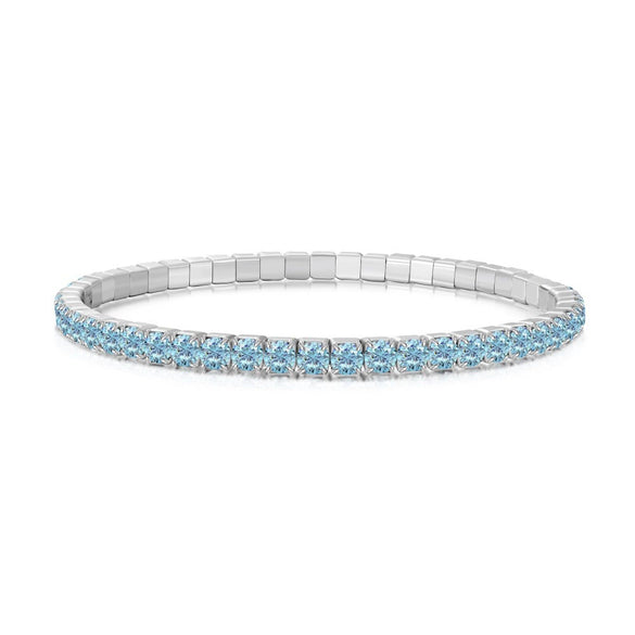 Wholesale Women's S925 Sterling Silver Geometric Pattern Electroplated Rope Design Dopamine Rainbow Bracelet