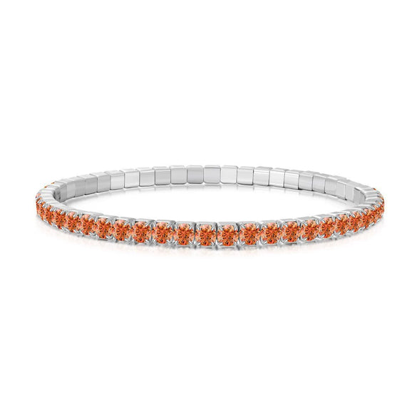 Wholesale Women's S925 Sterling Silver Geometric Pattern Electroplated Rope Design Dopamine Rainbow Bracelet