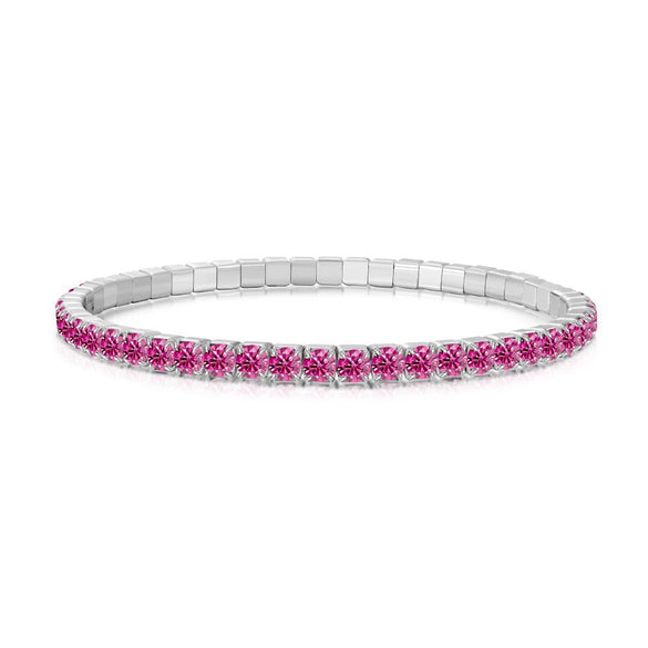 Wholesale Women's S925 Sterling Silver Geometric Pattern Electroplated Rope Design Dopamine Rainbow Bracelet