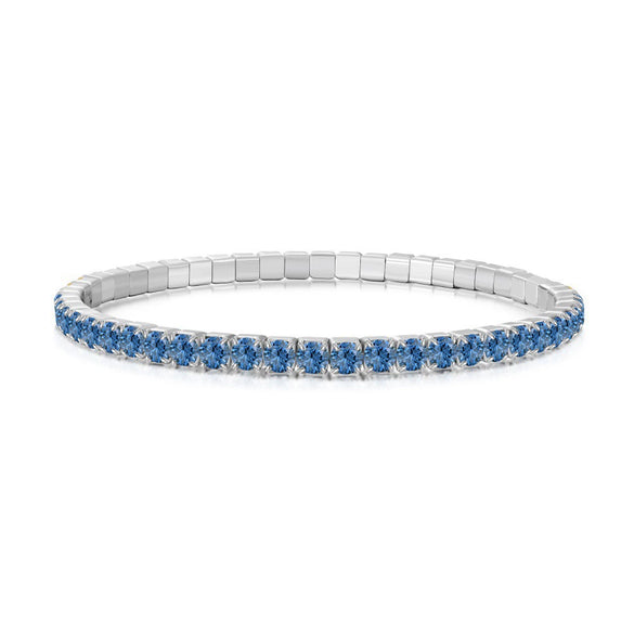Wholesale Women's S925 Sterling Silver Geometric Pattern Electroplated Rope Design Dopamine Rainbow Bracelet