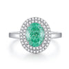 Wholesale Women's S925 Sterling Silver Geometric Pattern Ring Set With Diamonds