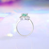 Wholesale Women's S925 Sterling Silver Geometric Pattern Ring Set With Diamonds