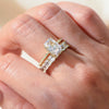 Wholesale Women's S925 Sterling Silver Geometric Pattern Set With Diamonds Ring Set