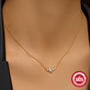 Wholesale Women's S925 Sterling Silver Geometric Pearl Diamondencrusted Clavicle Necklace With Electroplating And Ochain