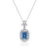 Wholesale Women's S925 Sterling Silver Geometric Pendant Ochain Necklace With Electroplating