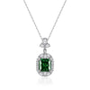 Wholesale Women's S925 Sterling Silver Geometric Pendant Ochain Necklace With Electroplating
