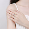 Wholesale Women's S925 Sterling Silver Geometric Petal Open Ring With Electroplating